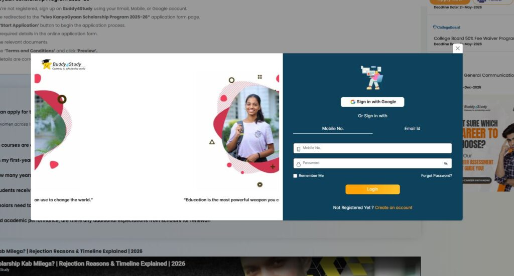 vivo ಕನ್ಯಾ ಜ್ಞಾನ ವಿದ್ಯಾರ್ಥಿವೇತನ 2026: ಅರ್ಹತೆ, ಪ್ರಯೋಜನಗಳು, ಅರ್ಜಿ ವಿಧಾನ ಸಂಪೂರ್ಣ ಮಾಹಿತಿ